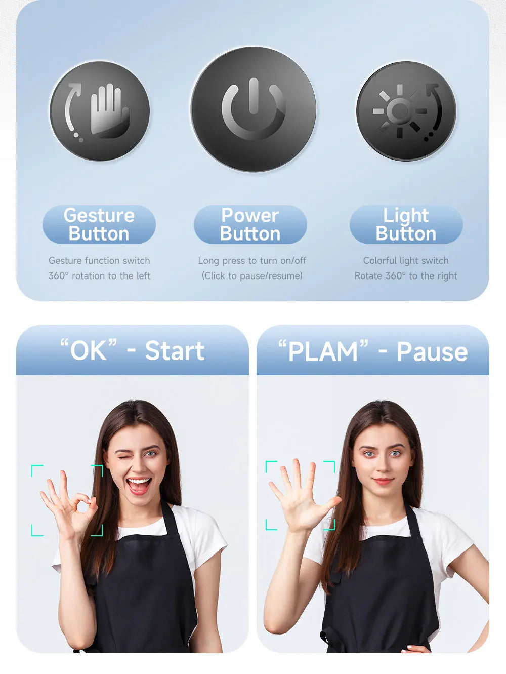 Stabilisateur à 360° avec suivi automatique intelligent du visage, support de téléphone portable, trépied pour appareil photo, smartphone, vidéo, vlog, live
