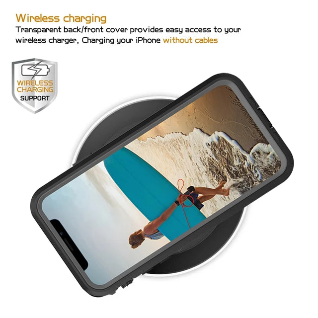Coque étanche IP68 pour iPhone (16/15/14/13/12/11/XS/XR/16e) – Protection 360 ° pour sport et plongée