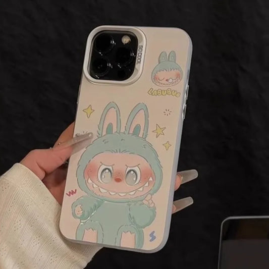 Coque de téléphone Kawaii Cute Cartoon Labubus pour iPhone 16 pro max,16 ,15 ,14 ,13 ,12 ,11 ,X