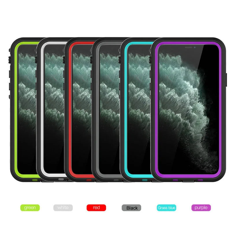 Coque étanche IP68 pour iPhone (16/15/14/13/12/11/XS/XR/16e) – Protection 360 ° pour sport et plongée