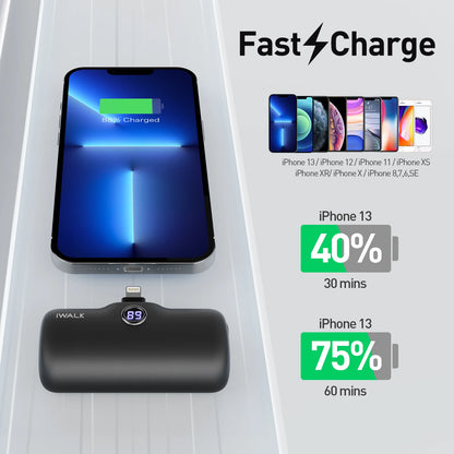 Batterie externe 4800 mAH pour iphone iPhone 5 / iPhone 5s / iPhone 5c / iPhone SE (1re génération) / iPhone SE (2e génération) / iPhone SE (3e génération) / iPhone 6 / iPhone 6 Plus / iPhone 6s / iPhone 6s Plus / iPhon