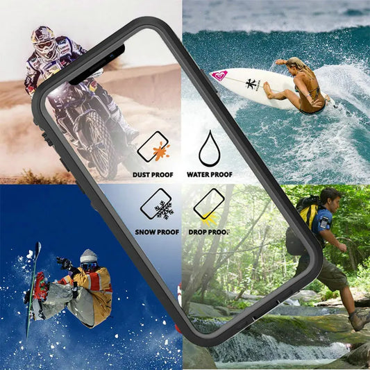 Coque étanche IP68 pour iPhone (16/15/14/13/12/11/XS/XR/16e) – Protection 360 ° pour sport et plongée