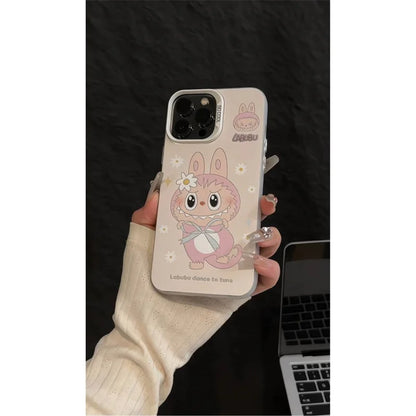 Coque de téléphone Kawaii Cute Cartoon Labubus pour iPhone 16 pro max,16 ,15 ,14 ,13 ,12 ,11 ,X