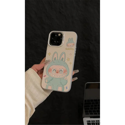 Coque de téléphone Kawaii Cute Cartoon Labubus pour iPhone 16 pro max,16 ,15 ,14 ,13 ,12 ,11 ,X