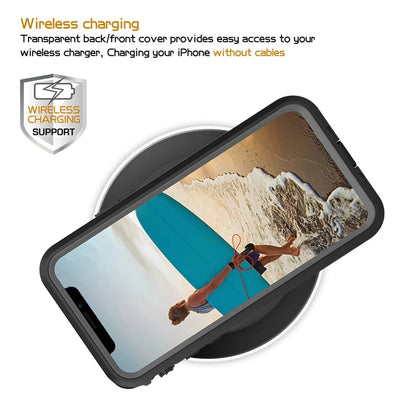 Coque étanche IP68 pour iPhone (16/15/14/13/12/11/XS/XR/16e) – Protection 360 ° pour sport et plongée